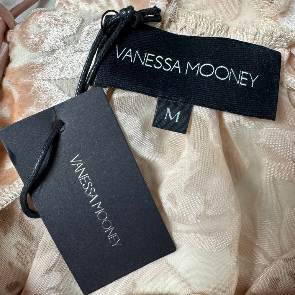 NWT Vanessa Mooney Pink Velvet Ballerina Mini Dress M - Picture 4 of 11